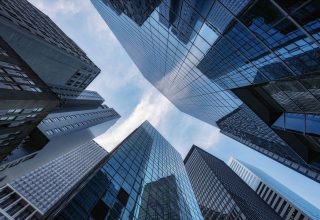 Office buildings view